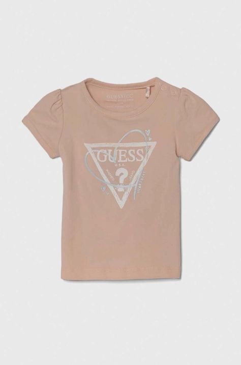 Guess tricou bebe culoarea portocaliu