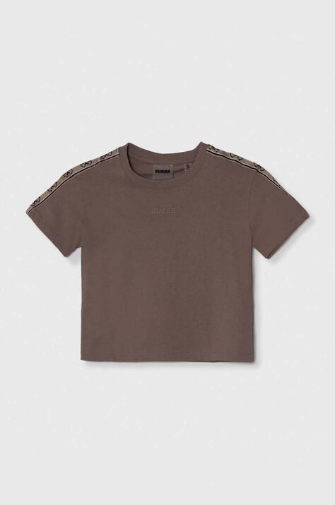 Guess tricou de bumbac pentru copii culoarea roz