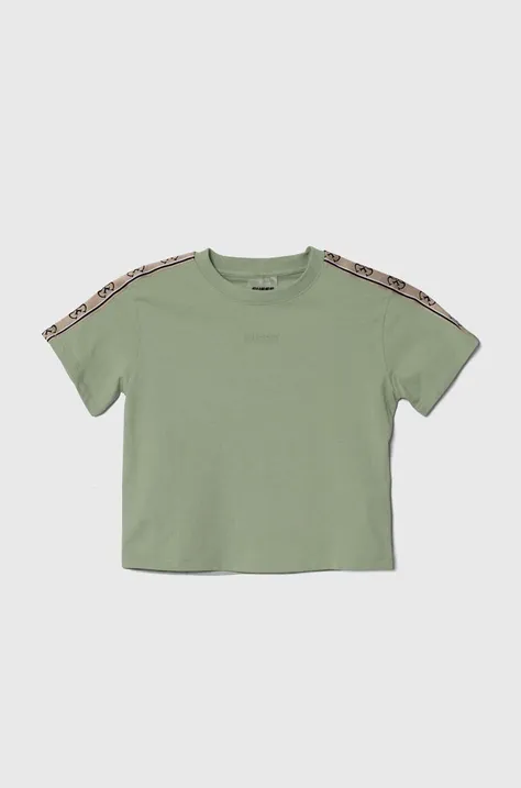 Guess t-shirt in cotone per bambini colore verde