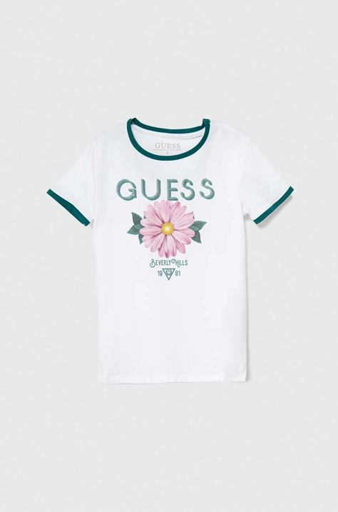 Guess tricou copii culoarea alb