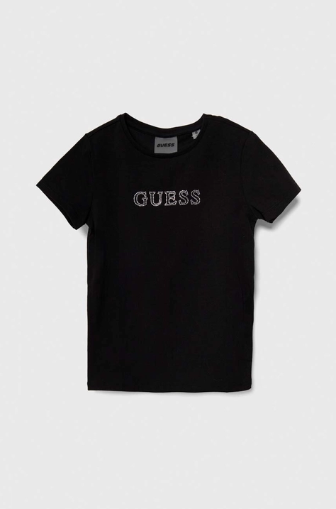 Guess tricou copii culoarea negru