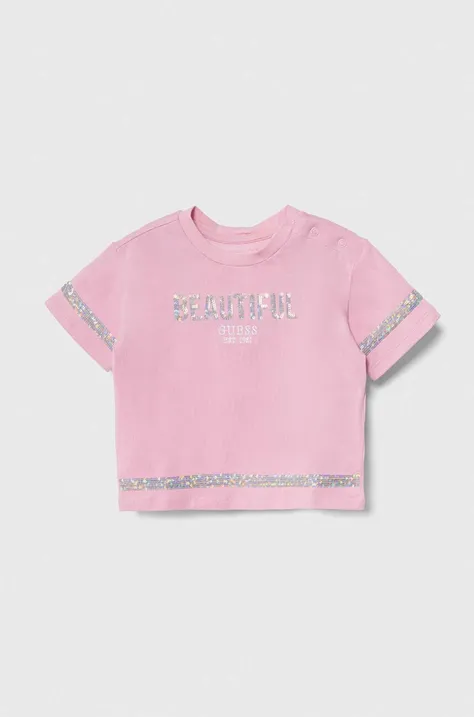 Guess maglietta per bambini colore rosa