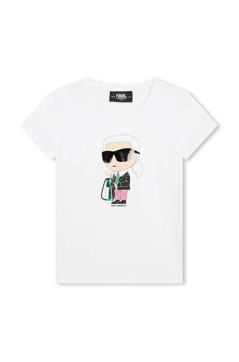 Karl Lagerfeld tricou copii culoarea alb