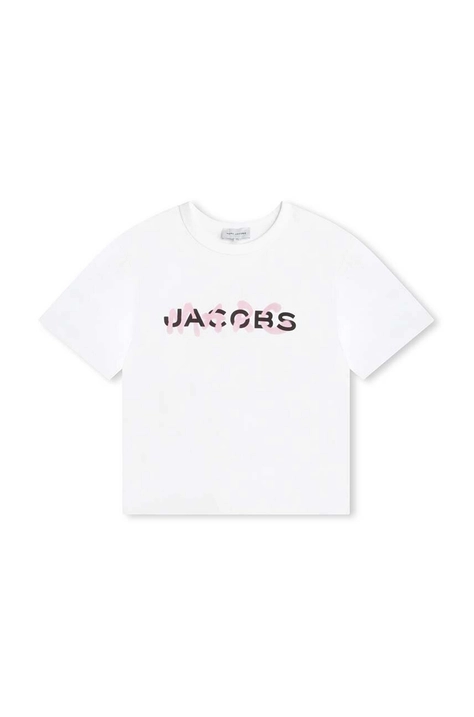 Детска памучна тениска Marc Jacobs в бяло