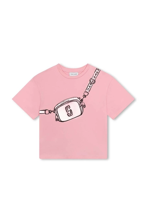 Marc Jacobs tricou de bumbac pentru copii culoarea roz