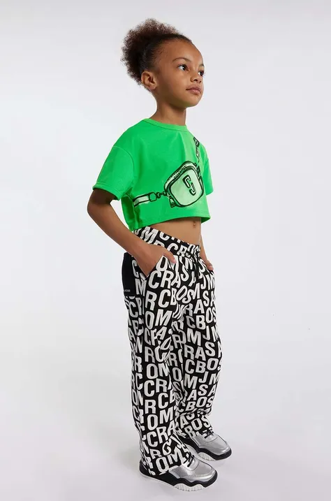 Otroška kratka majica Marc Jacobs zelena barva