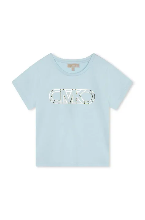 Michael Kors t-shirt bawełniany dziecięcy kolor niebieski