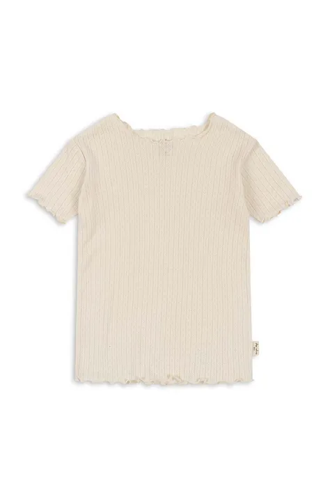 Detské bavlnené tričko Konges Sløjd biela farba