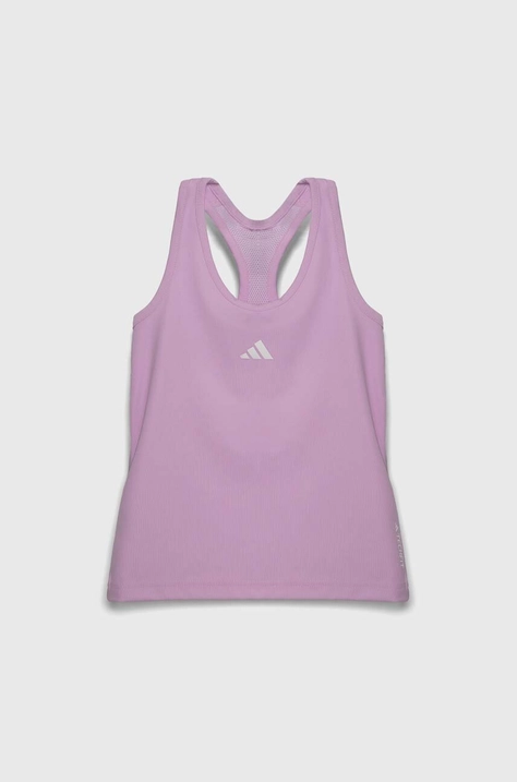 Παιδικό top adidas χρώμα: μοβ