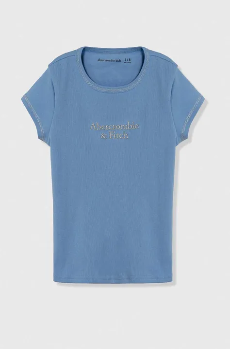 Abercrombie & Fitch t-shirt dziecięcy kolor niebieski