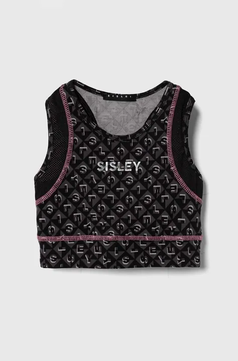 Παιδικό top Sisley χρώμα: μαύρο