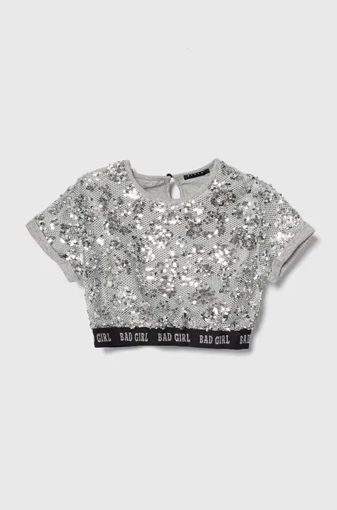 Sisley bluza copii culoarea gri