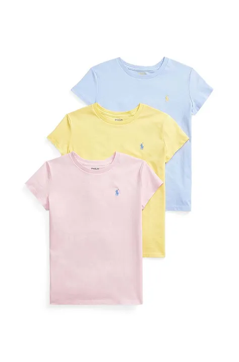 Παιδικό βαμβακερό μπλουζάκι Polo Ralph Lauren 3-pack