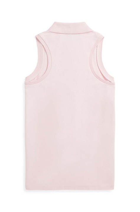 Детски топ Polo Ralph Lauren в розово с яка