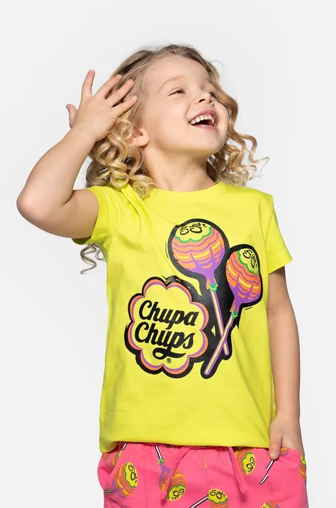 Дитяча футболка Coccodrillo колір зелений