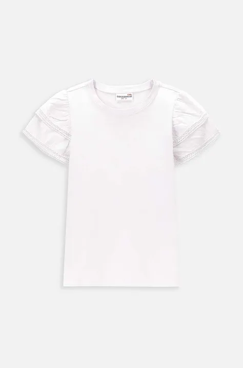 Dječja majica kratkih rukava Coccodrillo boja: bijela