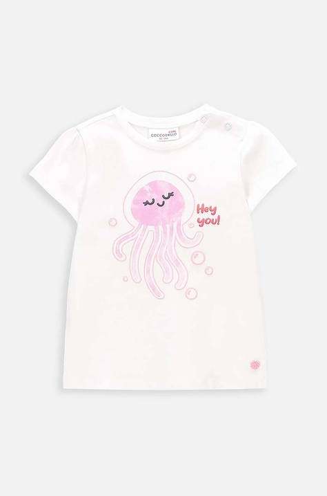 Coccodrillo tricou bebe culoarea alb