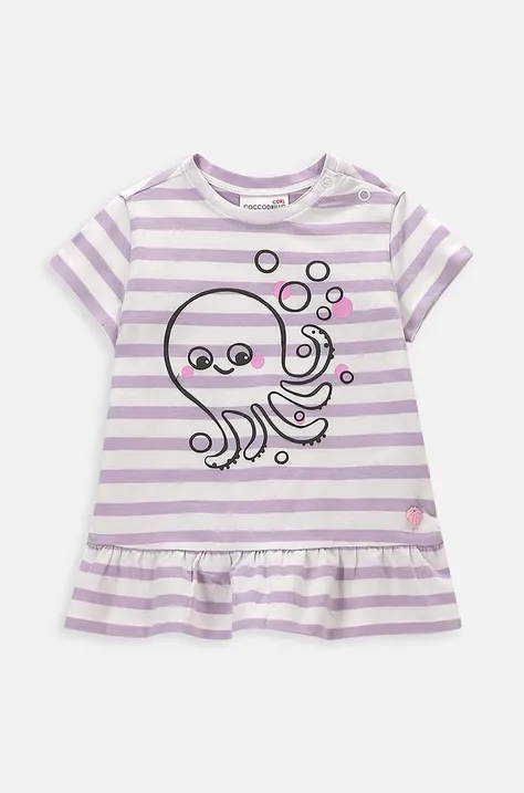 Majica kratkih rukava za bebe Coccodrillo boja: ljubičasta