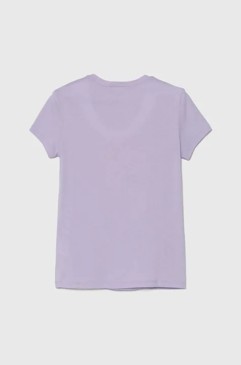 United Colors of Benetton t-shirt bawełniany dziecięcy kolor fioletowy