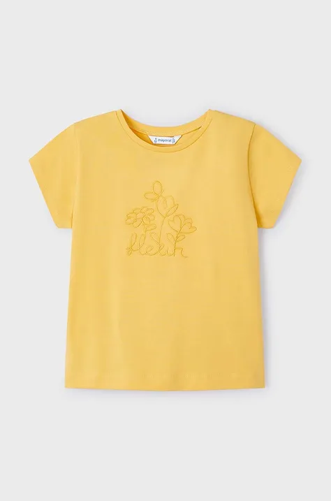 Дитяча футболка Mayoral колір жовтий