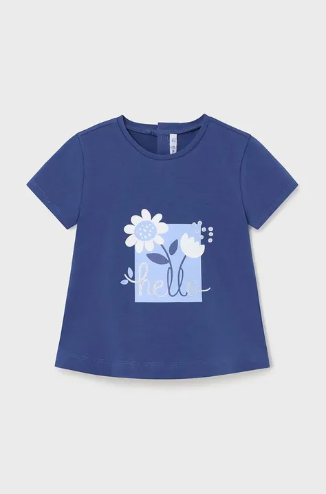 Kratka majica za dojenčka Mayoral mornarsko modra barva