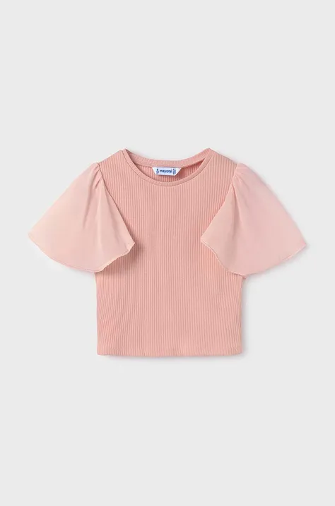 Παιδικό μπλουζάκι Mayoral χρώμα: ροζ
