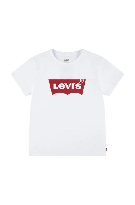 Levi's tricou copii culoarea alb