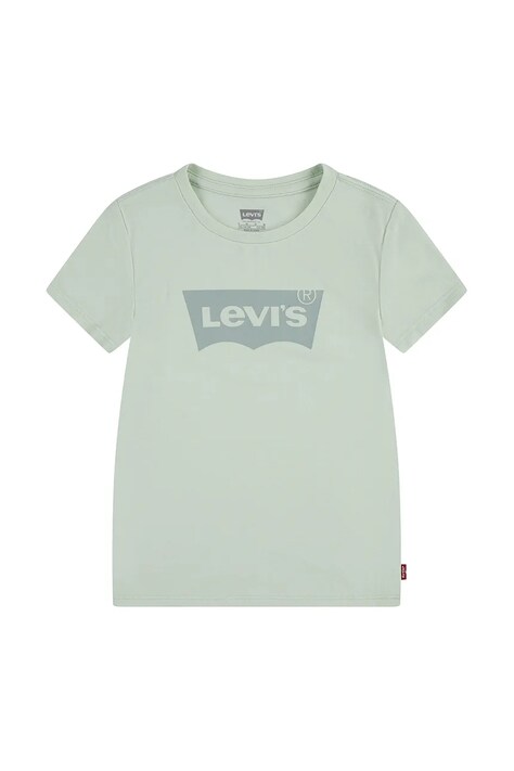 Παιδικό μπλουζάκι Levi's χρώμα: πράσινο