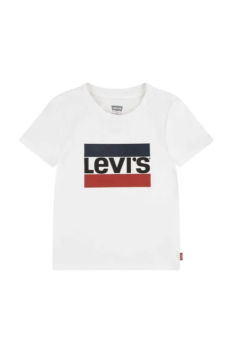 Levi's t-shirt bawełniany dziecięcy kolor biały