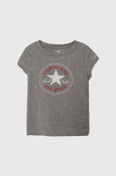 Converse t-shirt bawełniany dziecięcy kolor szary