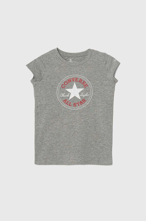 Converse t-shirt bawełniany dziecięcy kolor szary