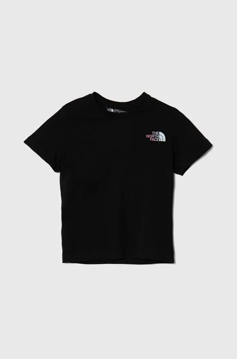 Дитяча бавовняна футболка The North Face RELAXED GRAPHIC TEE 2 колір чорний