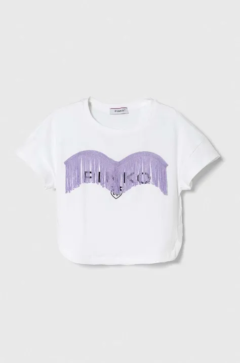 Παιδικό μπλουζάκι Pinko Up χρώμα: άσπρο