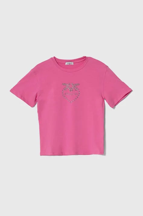 Pinko Up t-shirt dziecięcy kolor fioletowy