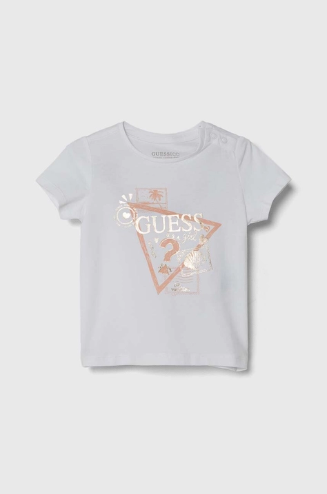 Guess t-shirt niemowlęcy kolor biały