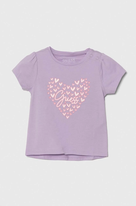 Guess tricou bebe culoarea violet