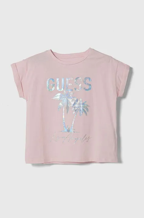 Guess tricou copii culoarea roz