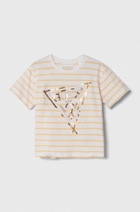 Guess tricou copii culoarea galben