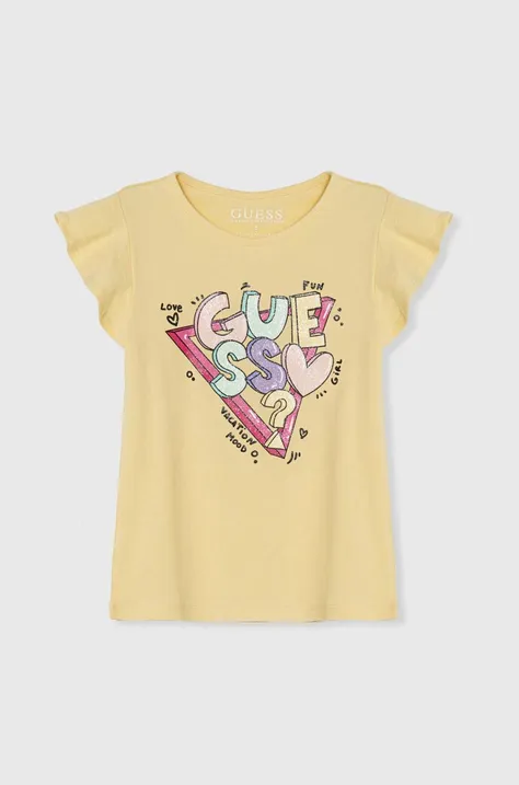 Дитяча футболка Guess колір жовтий