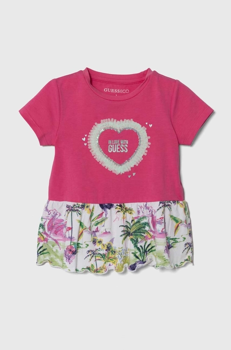 Guess maglietta per bambini colore rosa