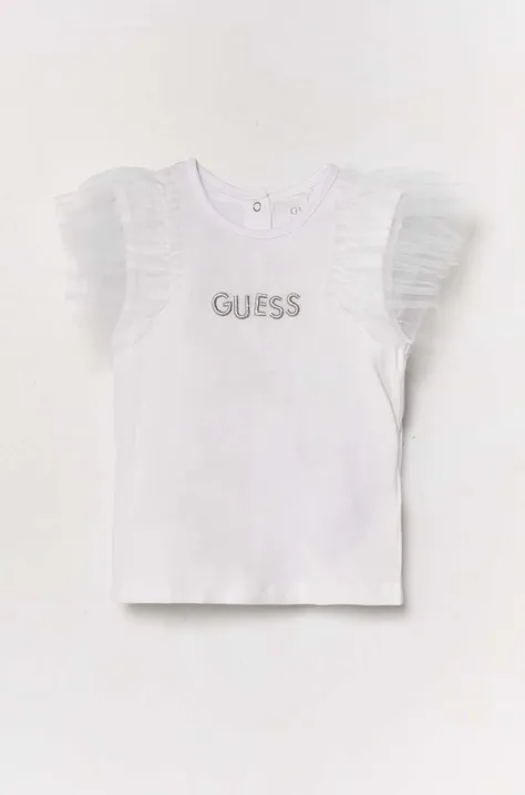 Дитяча футболка Guess колір білий