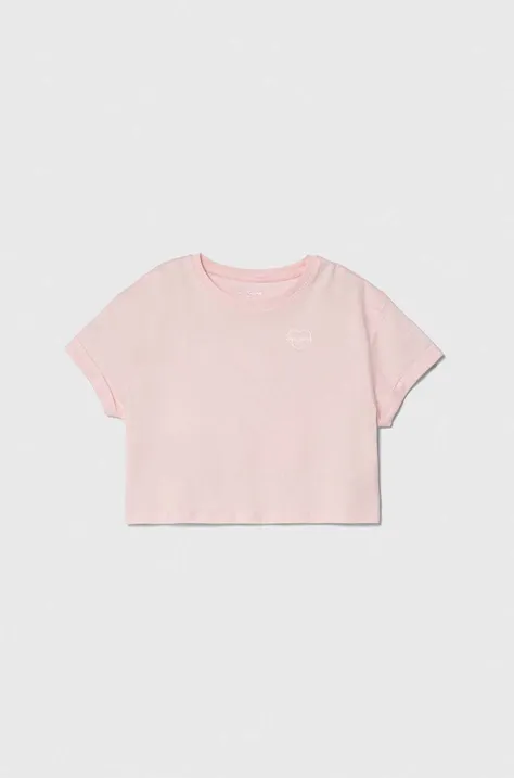 Детская хлопковая футболка Pepe Jeans NICKY цвет розовый