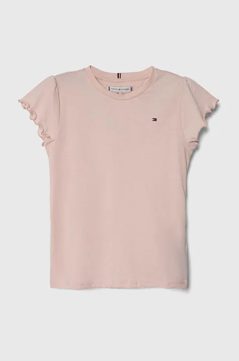 Dětské tričko Tommy Hilfiger růžová barva