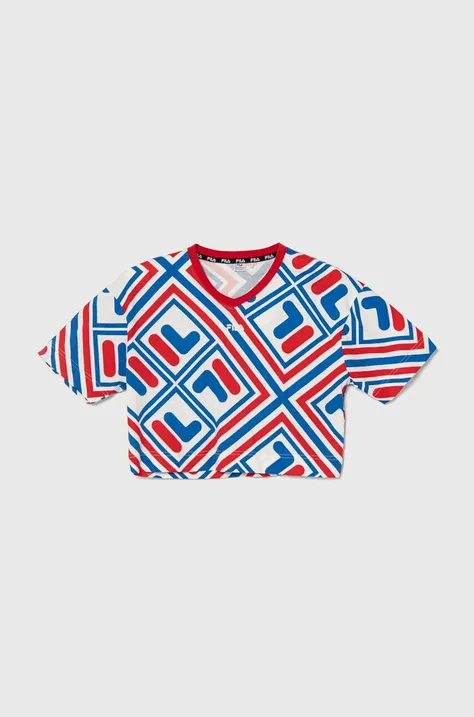 Fila t-shirt bawełniany dziecięcy LANGENHAGEN kolor czerwony