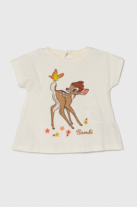 zippy tricou din bumbac pentru bebelusi x Disney culoarea bej