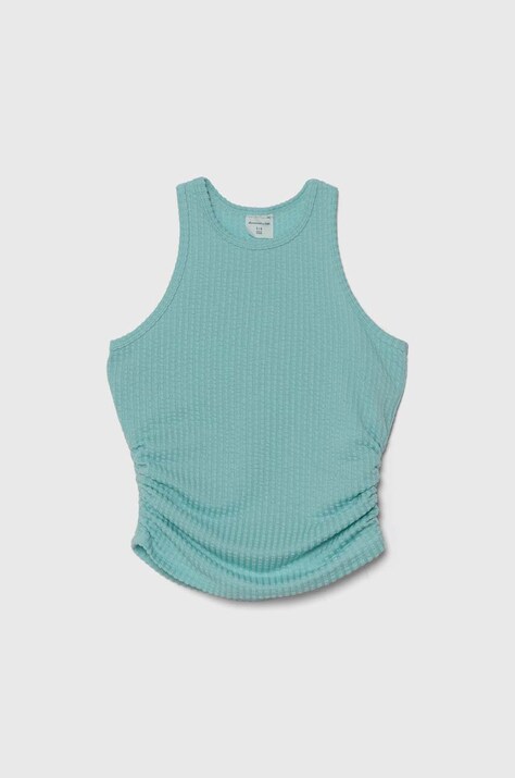 Abercrombie & Fitch top copii culoarea turcoaz