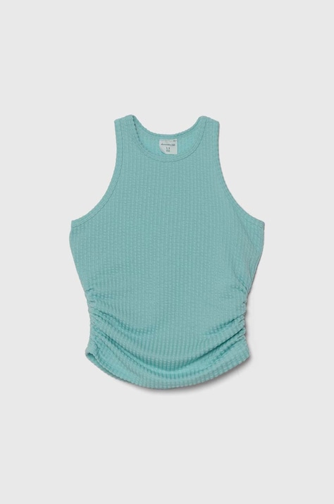 Detský top Abercrombie & Fitch tyrkysová farba