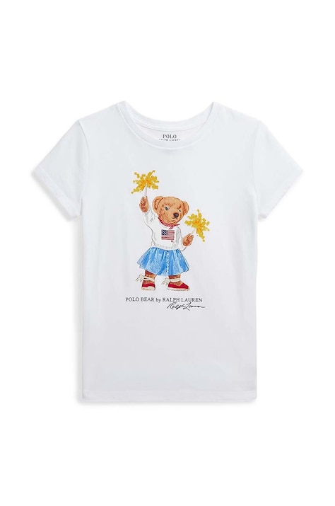 Polo Ralph Lauren tricou de bumbac pentru copii culoarea alb, 313942856001