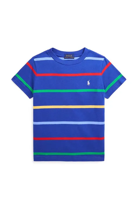 Детская хлопковая футболка Polo Ralph Lauren узорный