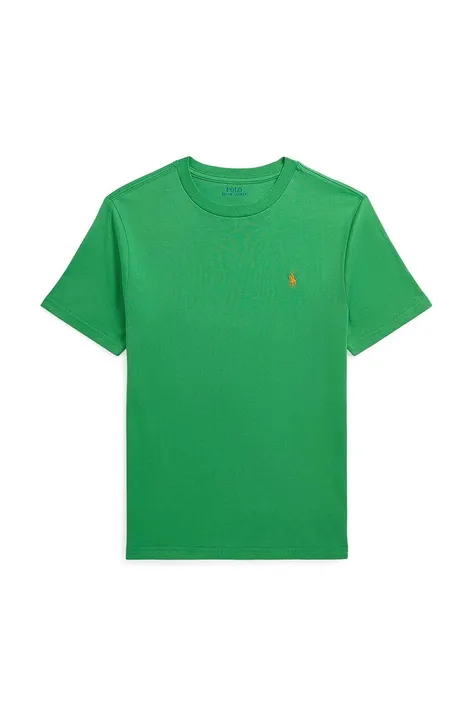 Παιδικό βαμβακερό μπλουζάκι Polo Ralph Lauren χρώμα: πράσινο